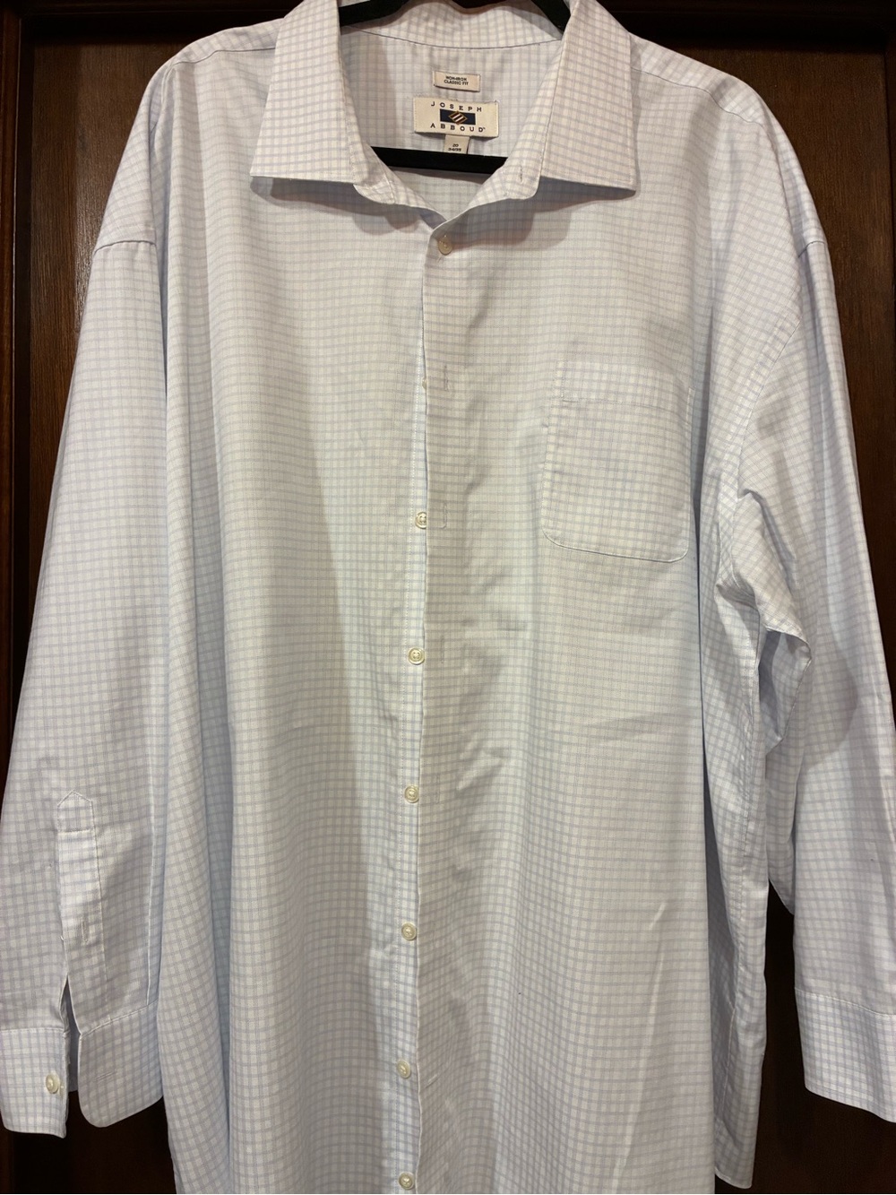Joseph Abboud Big & Tall Shirt/ Blue Plaid
